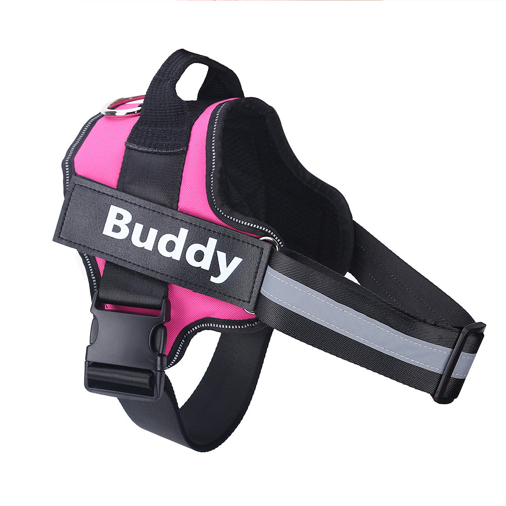 Customizable No-Pull Reflective Dog Walking Harness