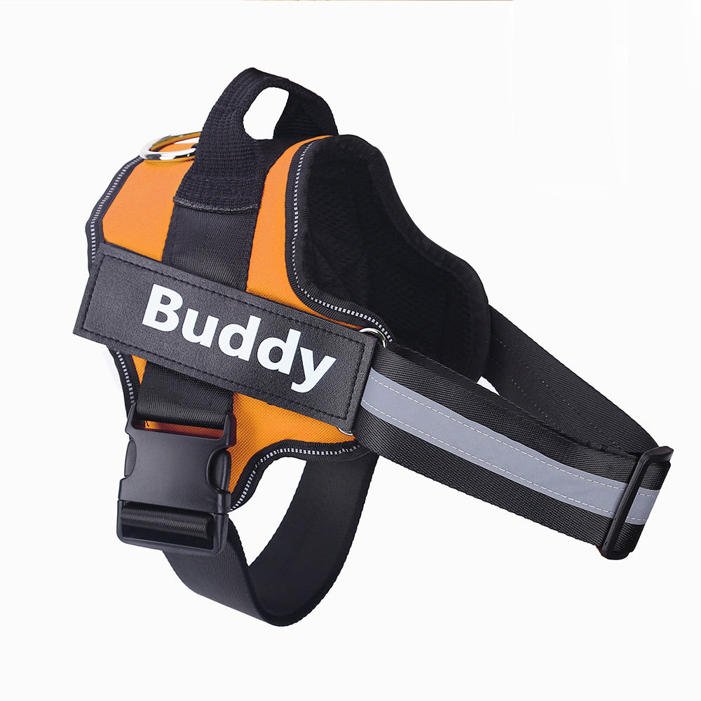 Customizable No-Pull Reflective Dog Walking Harness