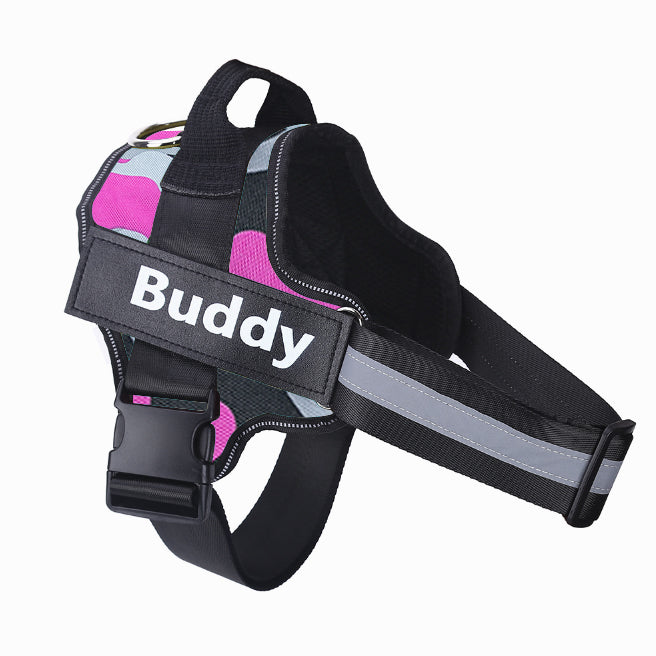 Customizable No-Pull Reflective Dog Walking Harness
