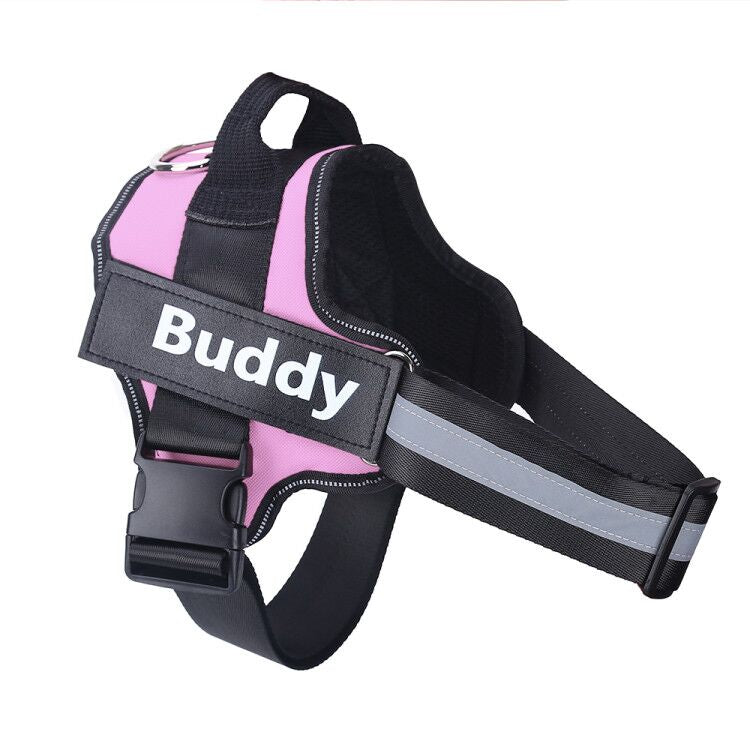 Customizable No-Pull Reflective Dog Walking Harness