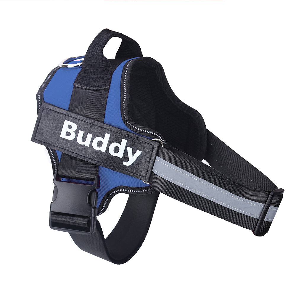 Customizable No-Pull Reflective Dog Walking Harness
