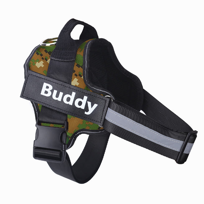 Customizable No-Pull Reflective Dog Walking Harness