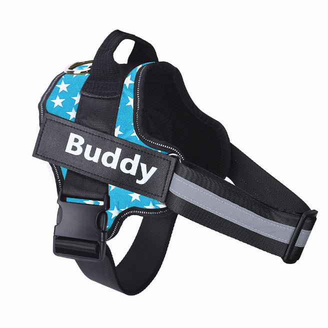 Customizable No-Pull Reflective Dog Walking Harness