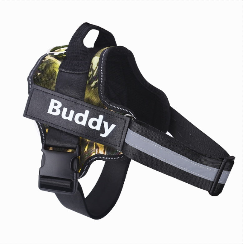 Customizable No-Pull Reflective Dog Walking Harness