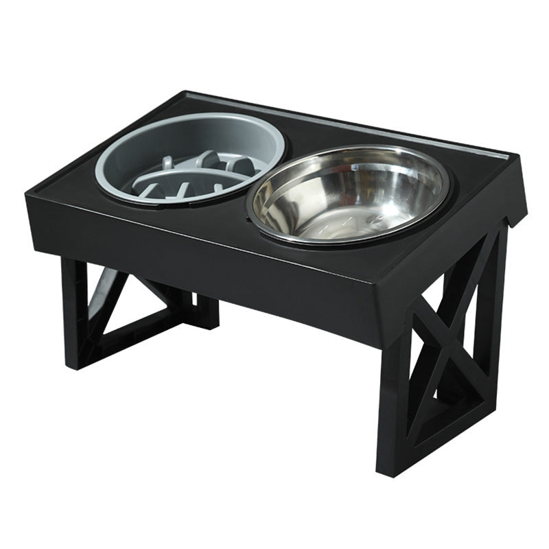 Adjustable Elevated Anti-Choke Slow Feed Dog Bowl