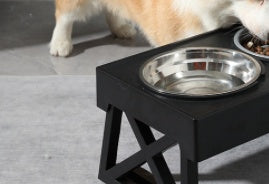 Adjustable Elevated Anti-Choke Slow Feed Dog Bowl